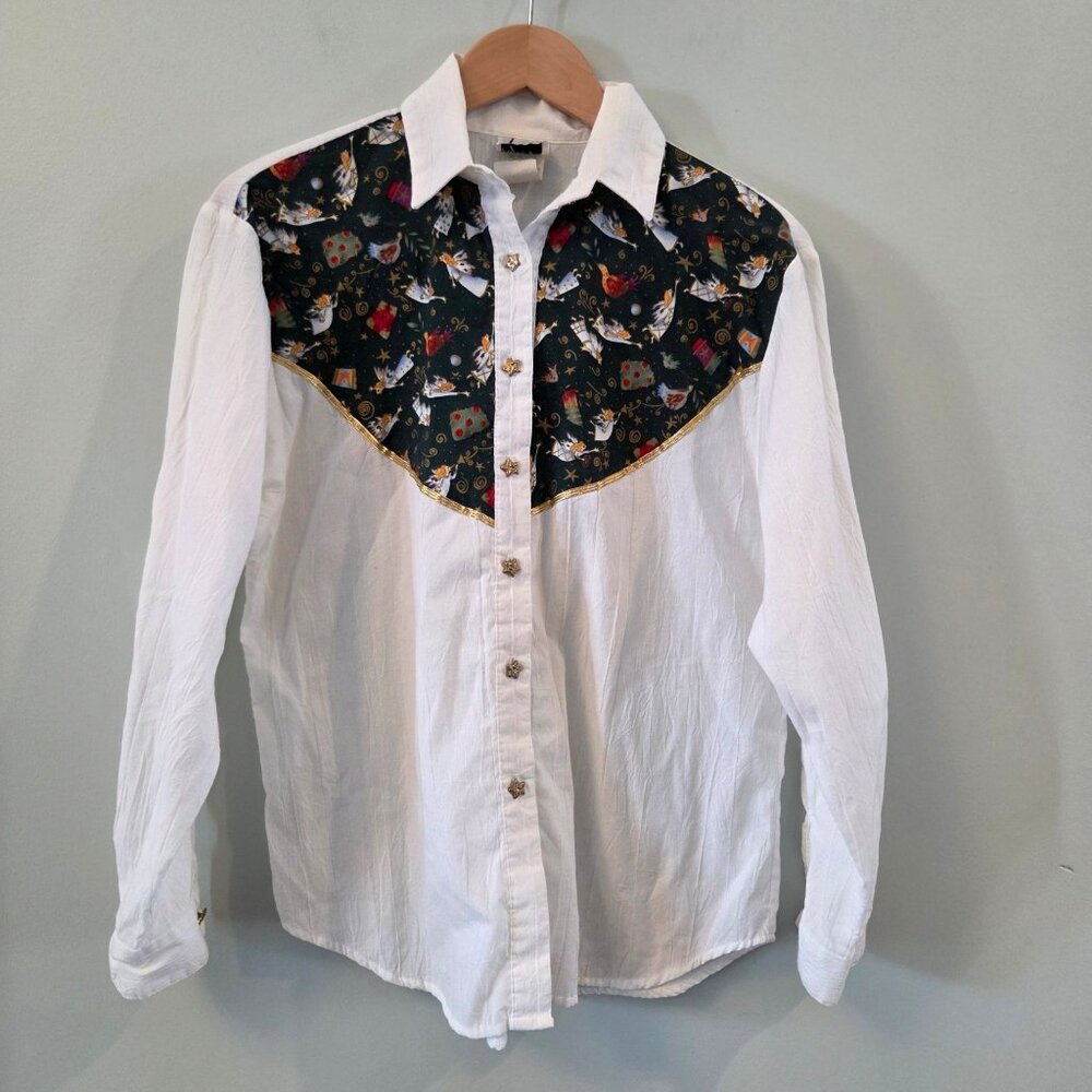 Vintage 90's Christmas Button Down Shirt